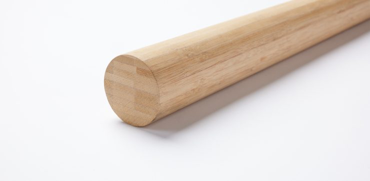 Bambus Rundstok Carboniseret, Ubehandlet Ø44mm