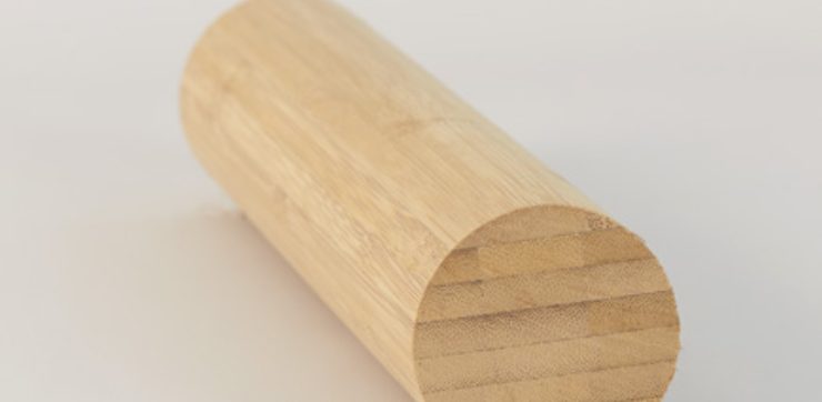 Bambus Rundstok Carboniseret, Ubehandlet Ø56mm